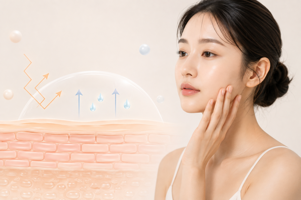 ilustrasi lapisan kulit yang menjelaskan skin barrier adalah pelindung terluar