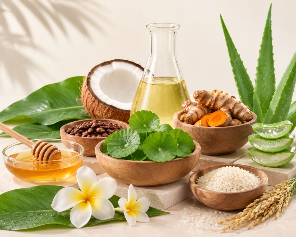 ragam bahan baku alami indonesia untuk produk kosmetik