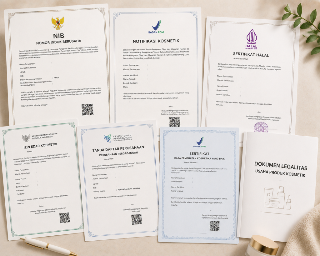 dokumen legalitas untuk usaha produk kosmetik
