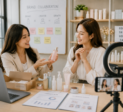 kerja sama brand kosmetik dengan pembuat konten