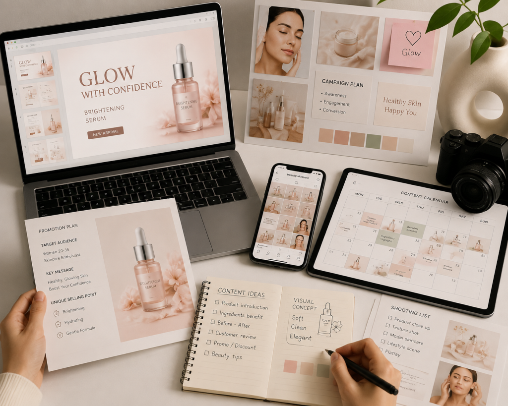 penyusunan materi promosi produk kecantikan